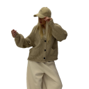 cardigan con bottoni e tasche frontali bottoncino